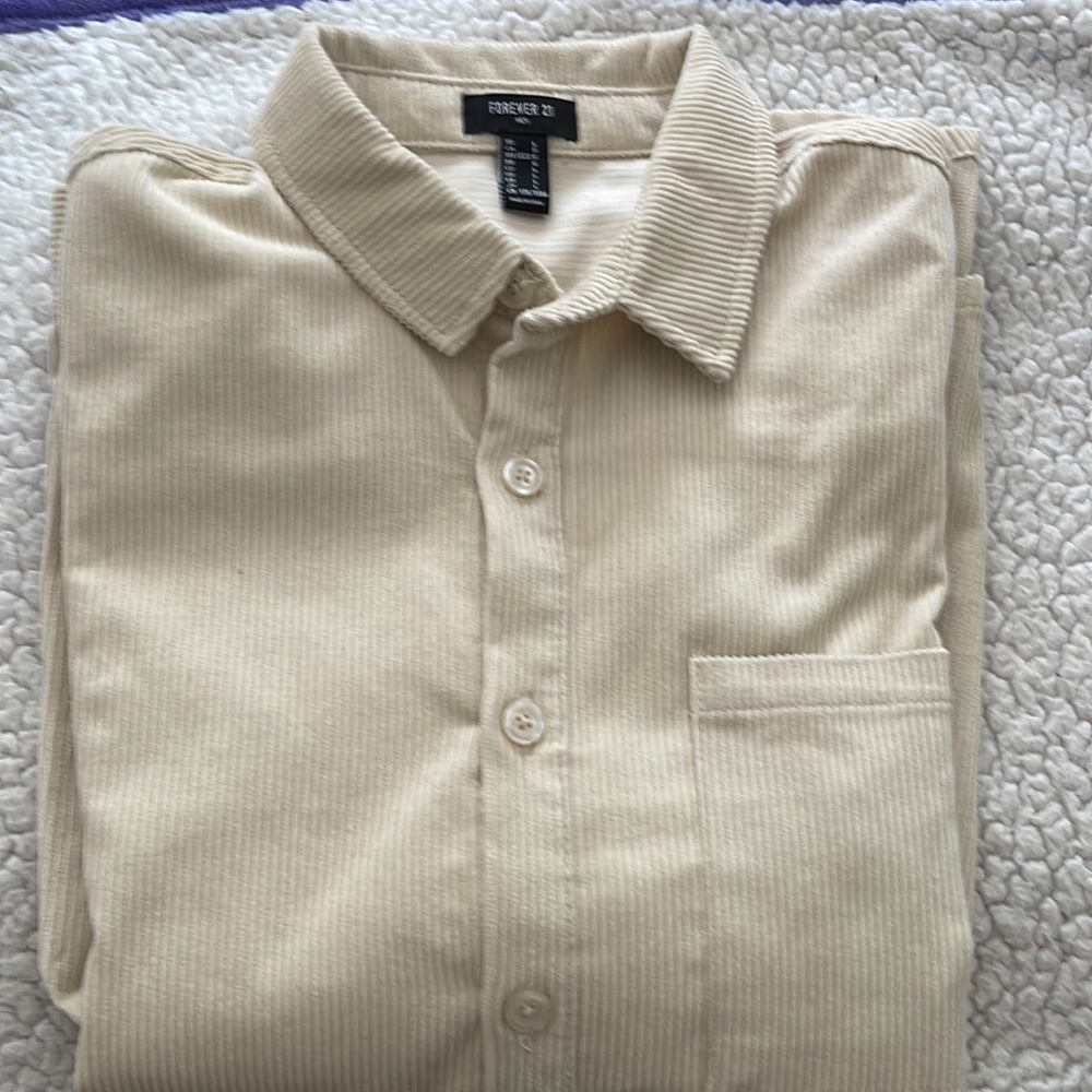 Forever 21 Mens corduroy long sleeve shirt